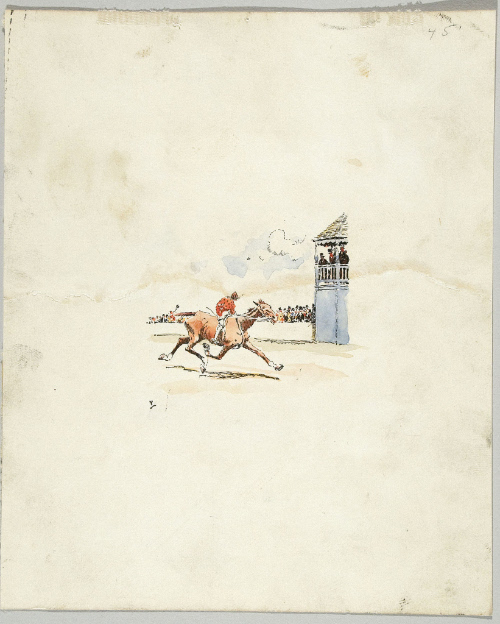 Illustration for How the Old Horse Won the Bet; Something like a stride