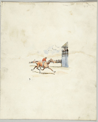 Illustration for How the Old Horse Won the Bet; Something like a stride