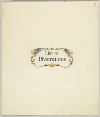 Decorated list of illustrations for The One Hoss Shay