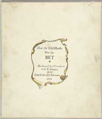 Title page for How the Old Horse Won the Bet