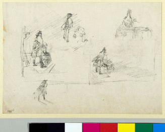 Sketches for The Mysterious Guest; Scene in a Tavern on the Old Albany Post Road