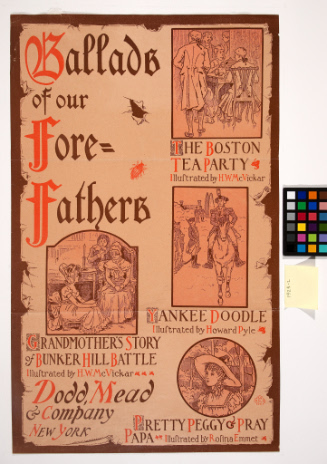 Advertising poster for Ballads of Our Forefathers
