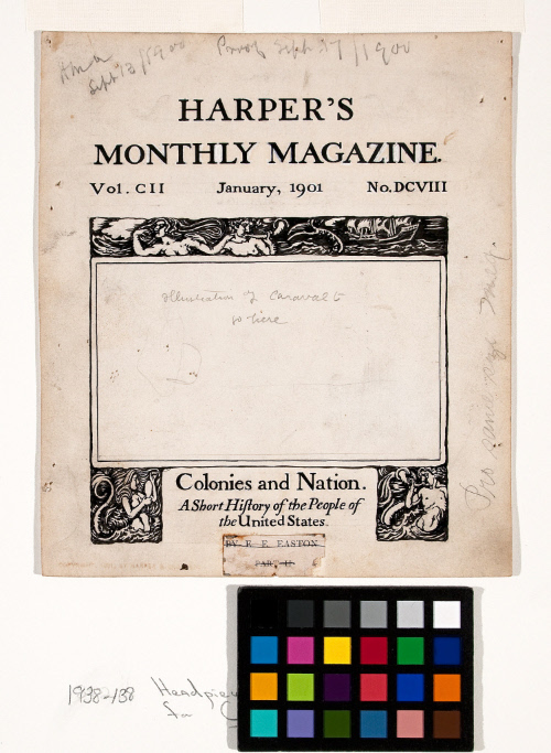 Headpiece and Title with Decorative Borders for Colonies and Nation