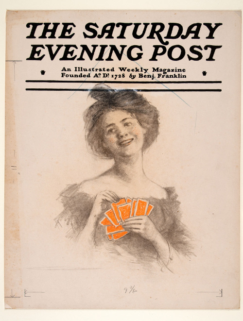 Cover Design for The Saturday Evening Post, unpublished; self portrait