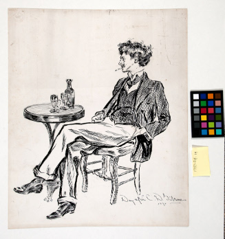 Partial Copy of "In Paris—A Cafe Artist" by Charles Dana Gibson
