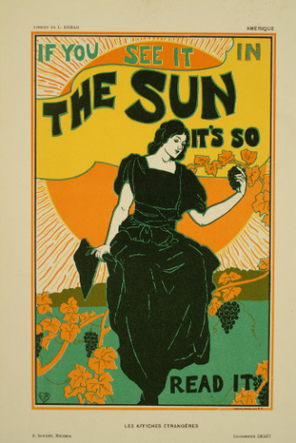 Advertising poster for The Sun / If you see it in The Sun, it's so