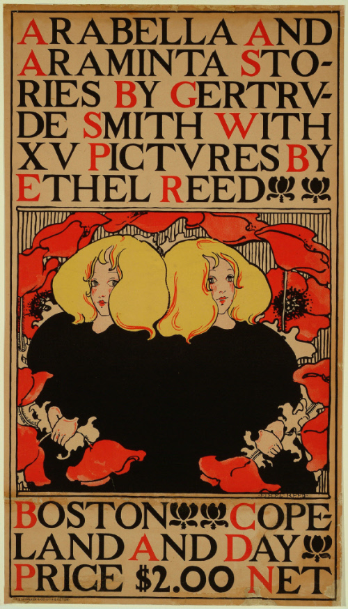 Advertising poster for Arabella and Araminta Stories by Gertrude Smith
