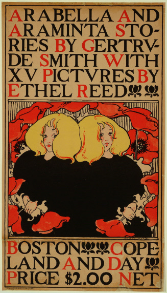 Advertising poster for Arabella and Araminta Stories by Gertrude Smith