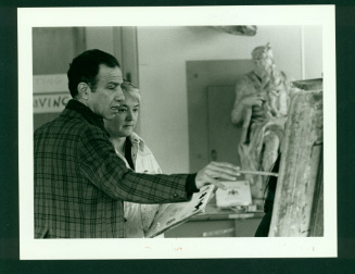 Alex Katz at Delawart Art Center, 1980. Delaware Art Museum Archives