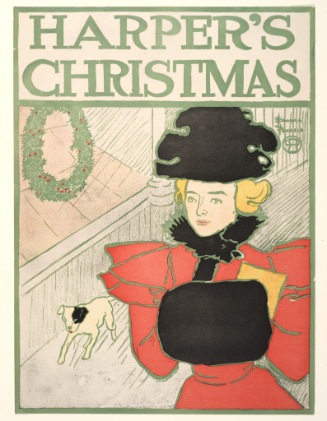 Advertising poster for Harper's New Monthly Magazine, Christmas