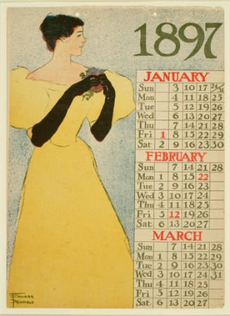 Poster Calendar 1897 (January, February, March)