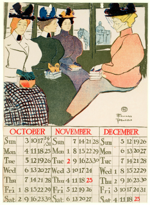 Calendar Poster 1897 / October, November, December