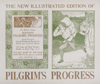 Advertising poster for The New Illustrated Edition of Pilgrim's Progress