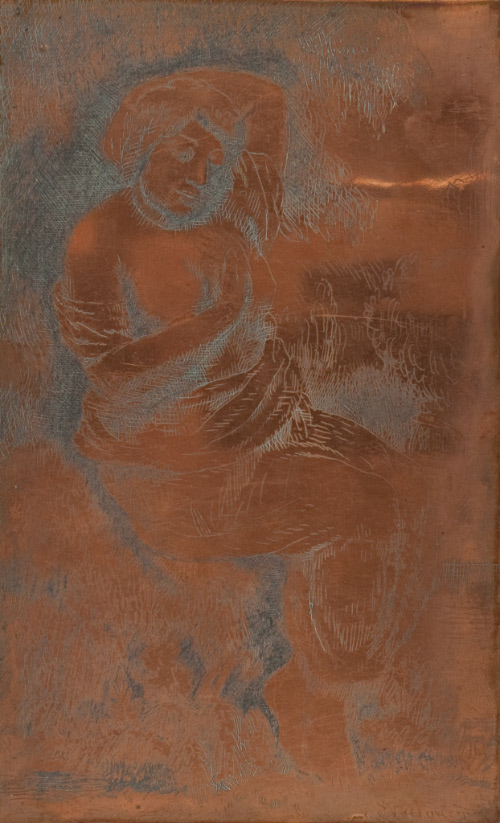 Draped Nude copperplate