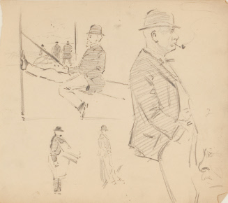 Untitled; 4 Sketches of Men