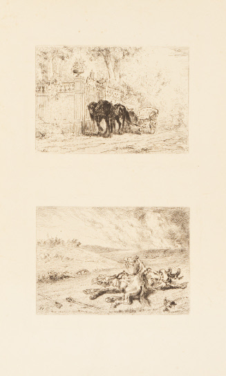 Carriage Horses (top) and Horses on a Battlefield (bottom)