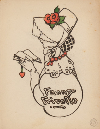 Bookplate, "Fanny Frivolle"