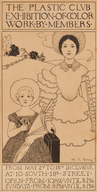 Poster design for Plastic Club exhibition 1898