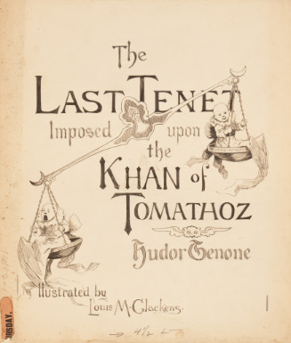 Cover Design for The Last Tenet Imposed upon the Kahn of Tomathoz