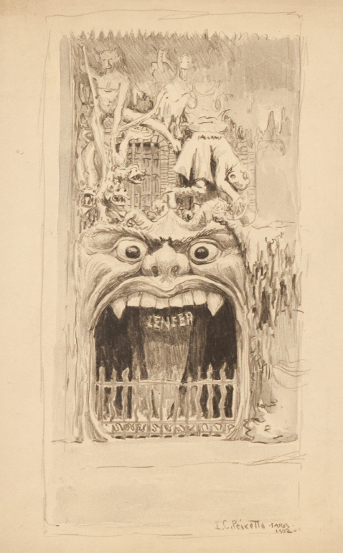 Entrance to the Cabaret de L'Enfer, Paris