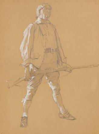 Colonial man with gun
