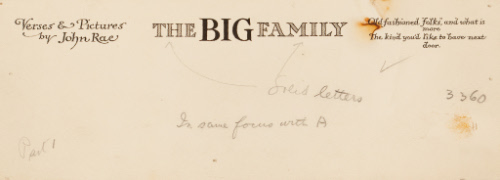 Headpiece and title for "The Big Family"