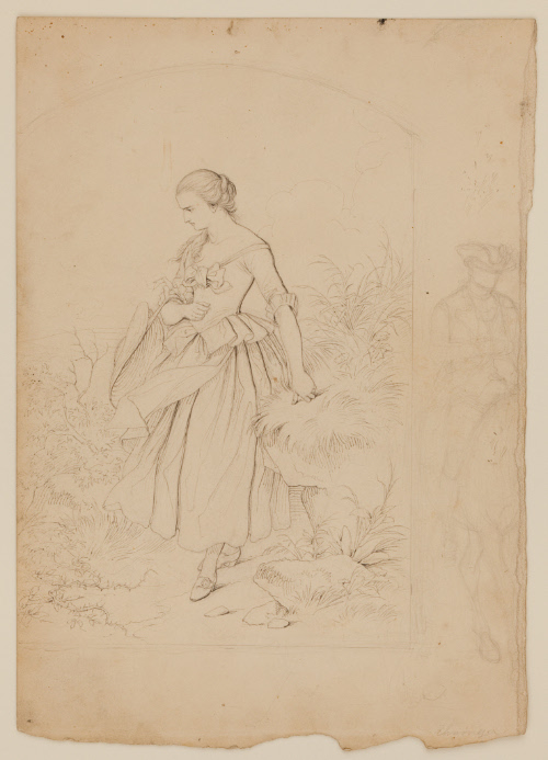 Sketch for Margaret / sketch of man at right