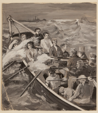 Men firing from boat