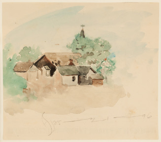 Landscape with buildings