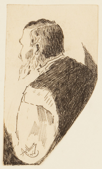Profile view of bearded man