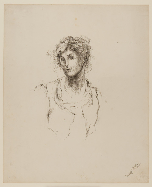 Study of woman's head after E. A. Abbey