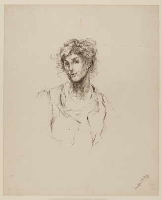 Study of woman's head after E. A. Abbey