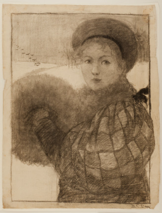 Woman with muff