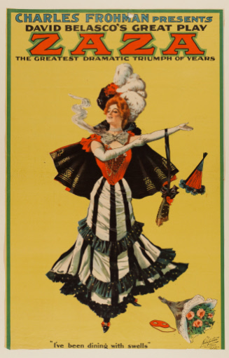 Advertising poster for the play "Zaza"