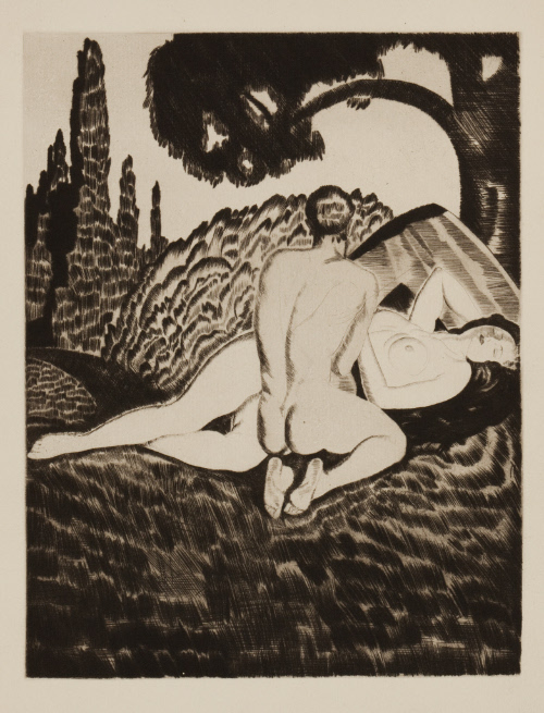 Nude Man and Woman in Landscape