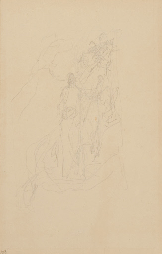 Sketch for The Pilgrimage of Truth; Truth Leaves the Fairies Wonderland