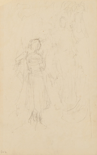 Sketch for Saint Joan of Arc; She believed that she had daily speech with angels