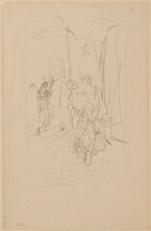 Sketch for Saint Joan of Arc; Guarded by rough English soldiers