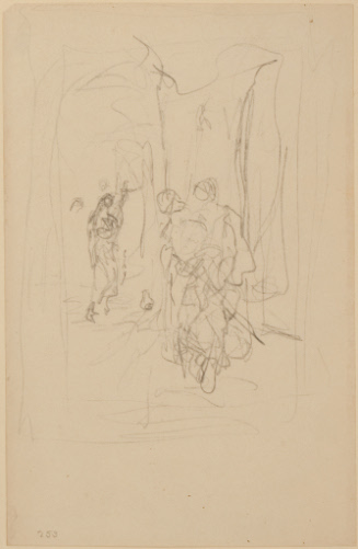 Sketch for Saint Joan of Arc; Guarded by rough English soldiers