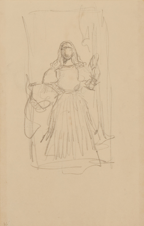 Sketch for Saint Joan of Arc; A lithe, young, slender figure