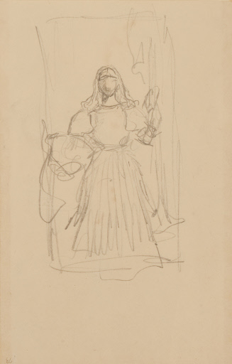 Sketch for Saint Joan of Arc; A lithe, young, slender figure