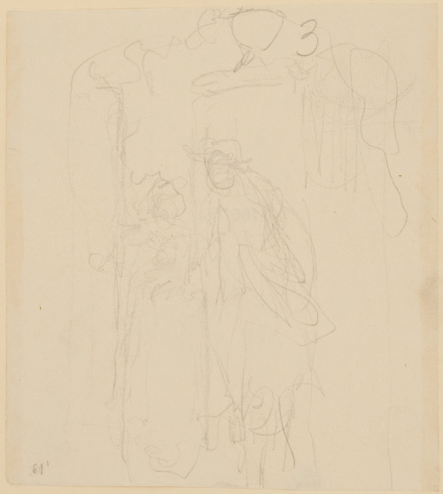 Sketch for The Ruby of Kishmoor; The negress beckoned him to draw nearer