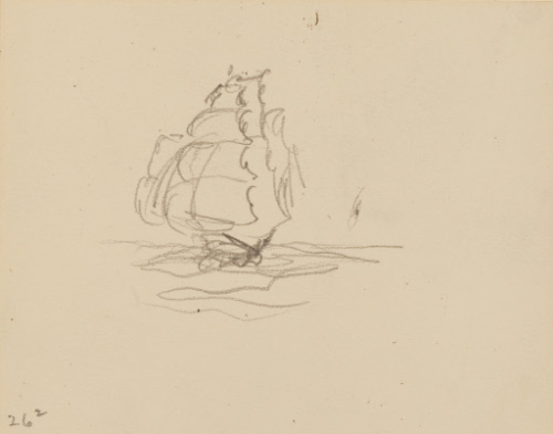 Sketches for The Cruise of the Caribbee; She became as famous for speed as her short career allowed
