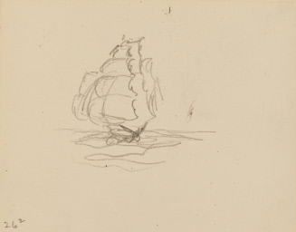 Sketches for The Cruise of the Caribbee; She became as famous for speed as her short career allowed