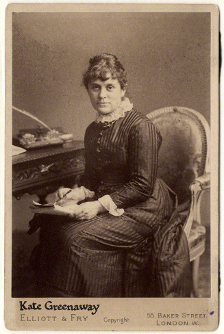 Cabinet Card of Kate Greenaway, 1870s by Elliott & Fry. National Portrait Gallery, London 