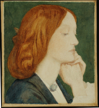 Elizabeth Siddal, c.1854 by Dante Gabriel Rossetti. Delaware Art Museum, 1985-19