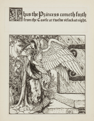 Illustration for King Stork; Thus the Princess cometh forth...