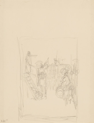 Sketch for The Chronicle of the Drum; Ho, Drummer!  Quick, Silence Yon Capet