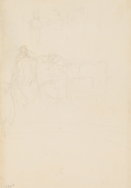 Sketch for Quo Vadis; Lygia and Vinicius in the Garden of Aulus