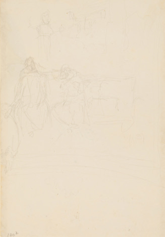 Sketch for Quo Vadis; Lygia and Vinicius in the Garden of Aulus